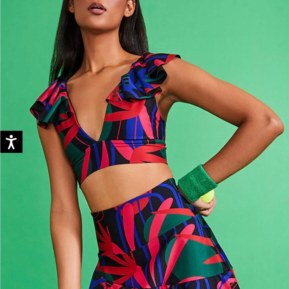 Pat Bo Rio Print Fly Away Bra - NWT